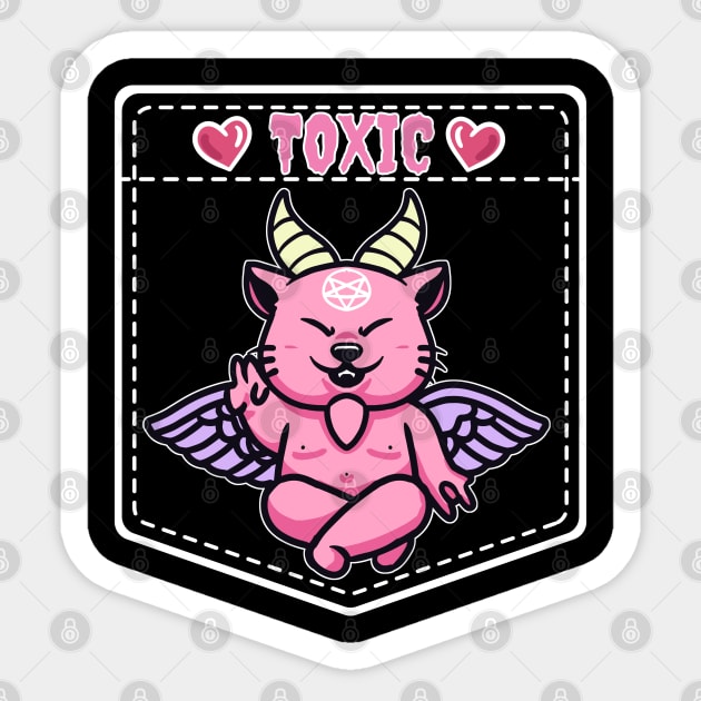 Cat Baphomet Sticker by Rockadeadly